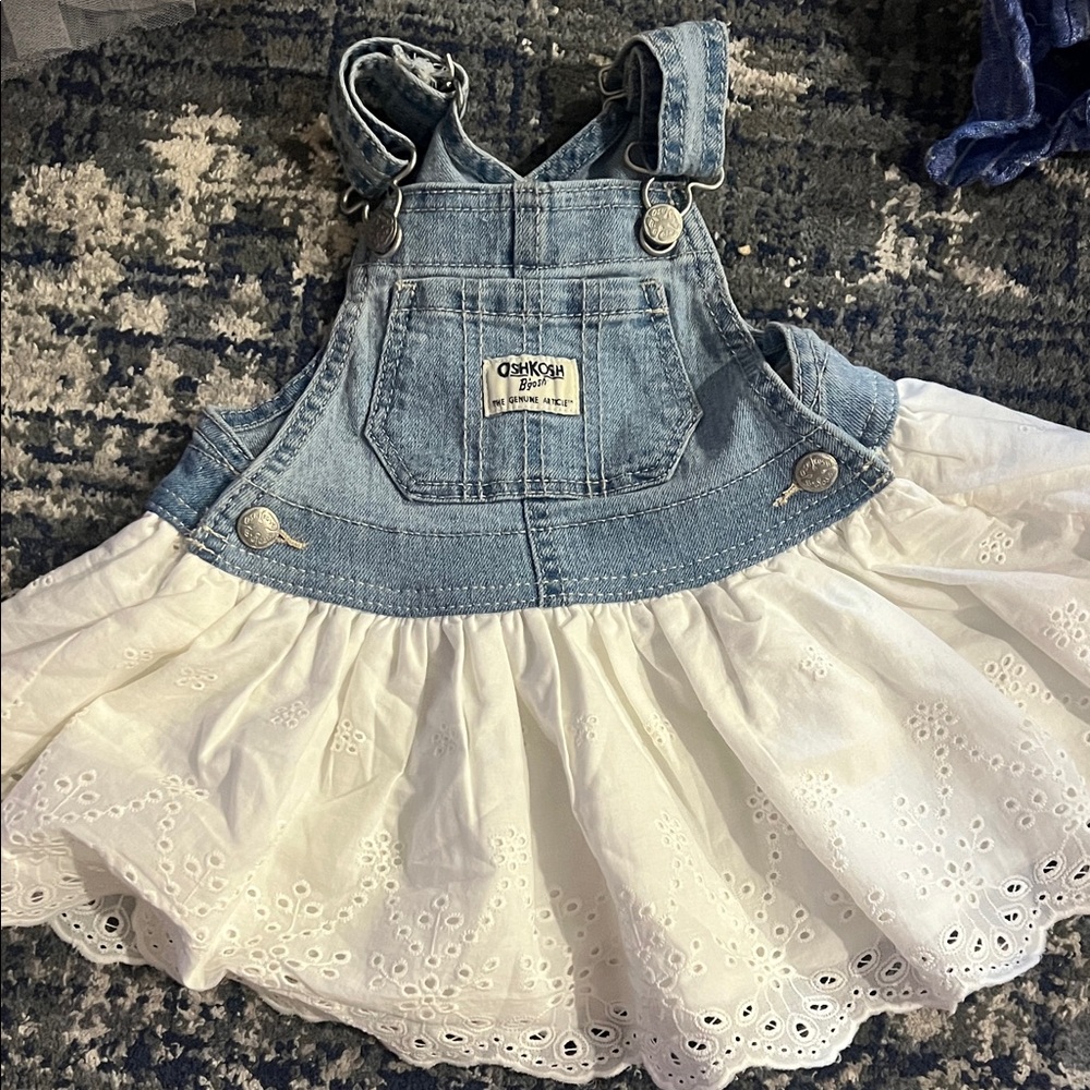 OshKosh B'gosh Denim and White Kids Skirtall